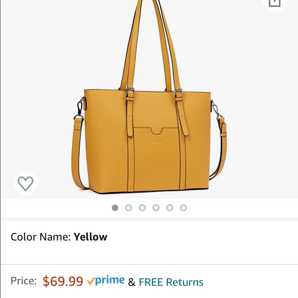 Stylish Yellow Laptop Bag - Picture 2 of 6